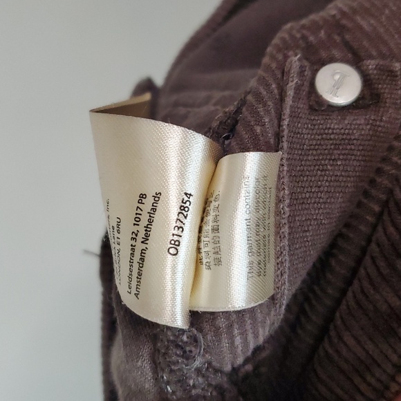 Anthropologie Pilcro Brown Cordoroy Flareleg Pants Size 24 Stretch Button Close - Picture 11 of 14